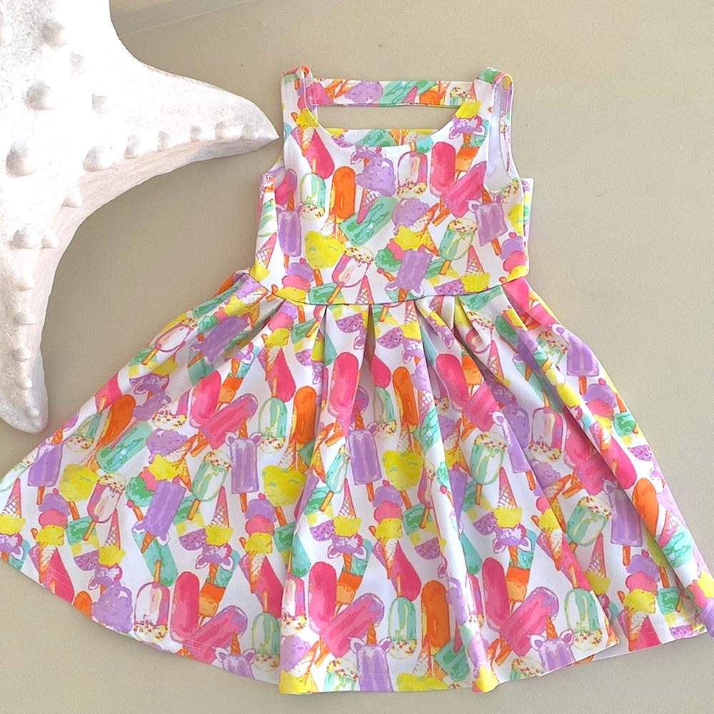 Whimsical Summer Dress Girls Size 6X🍦🍦